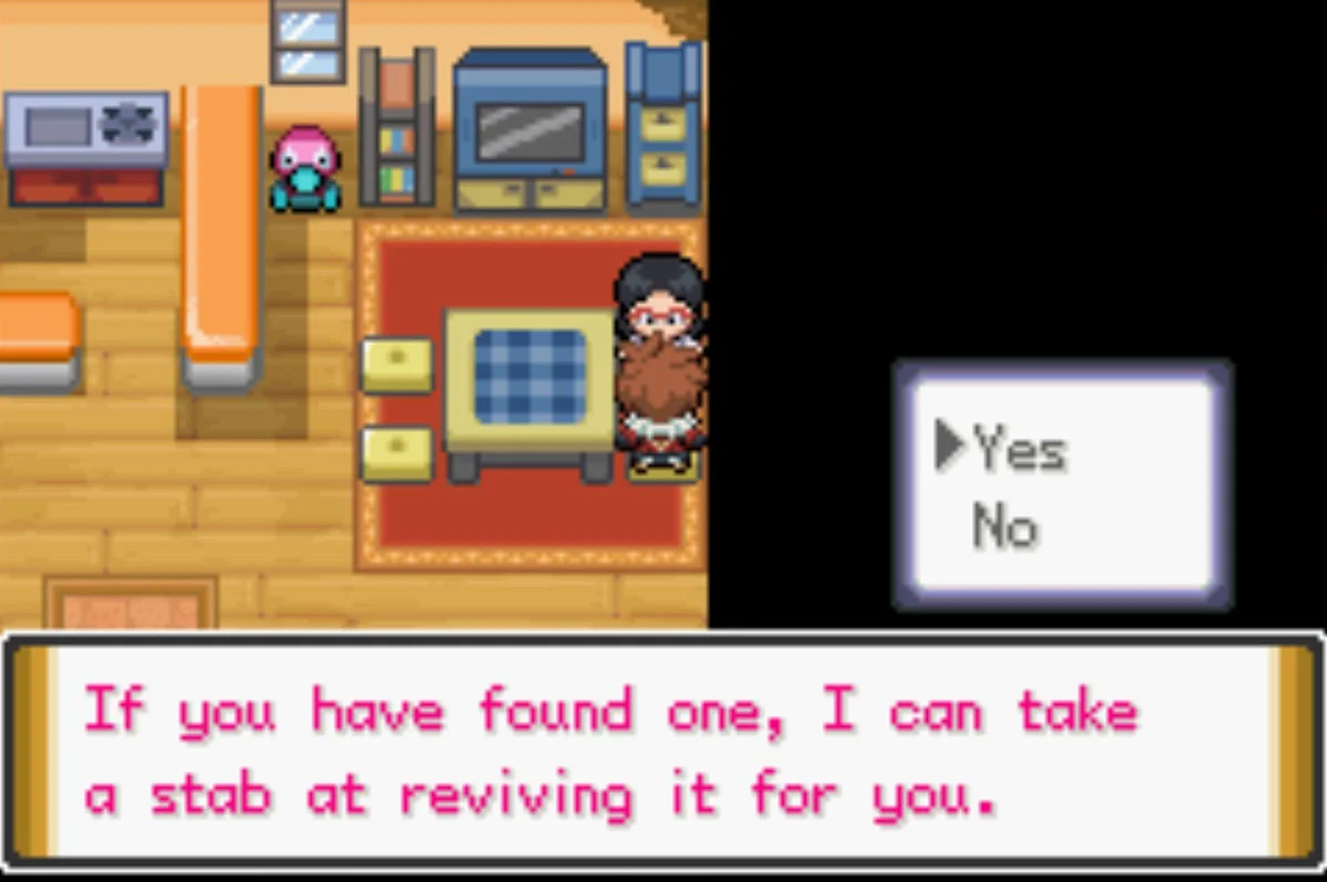 The Fossil Revival scientist / Pokémon Unbound