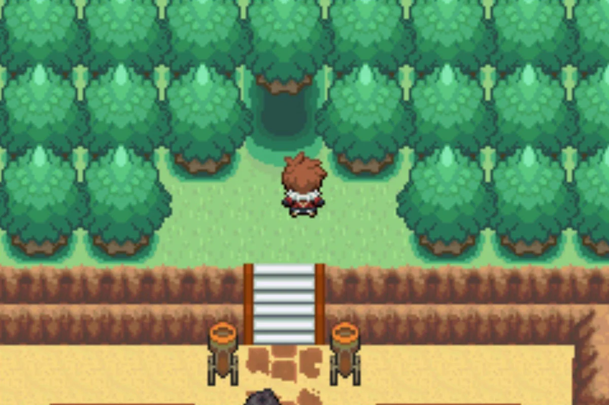The entrance to Vivill Woods / Pokémon Unbound