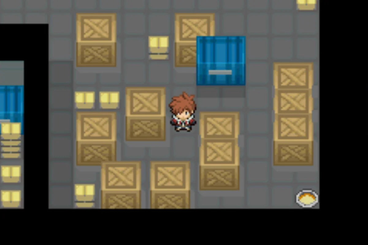 The teleport pad is in the southeast corner / Pokémon Unbound