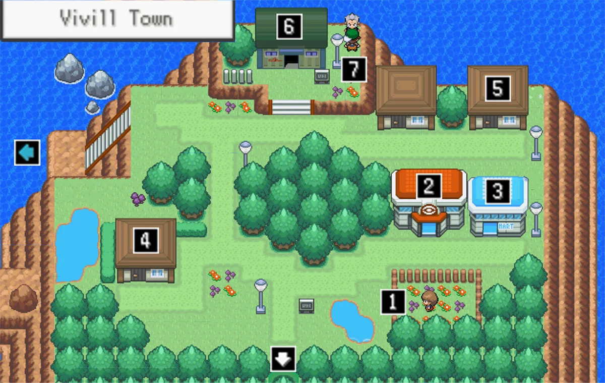 Vivill Town map / Pokémon Unbound