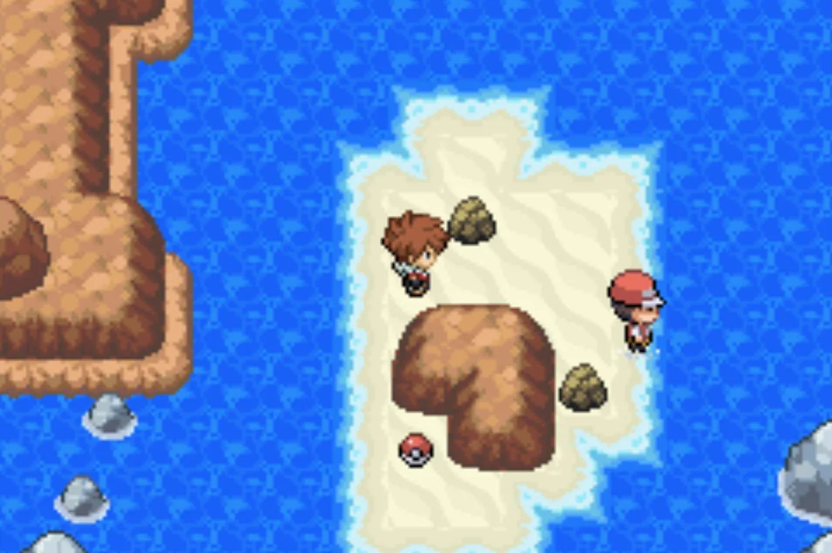 The island and Fisherman Andrew / Pokémon Unbound