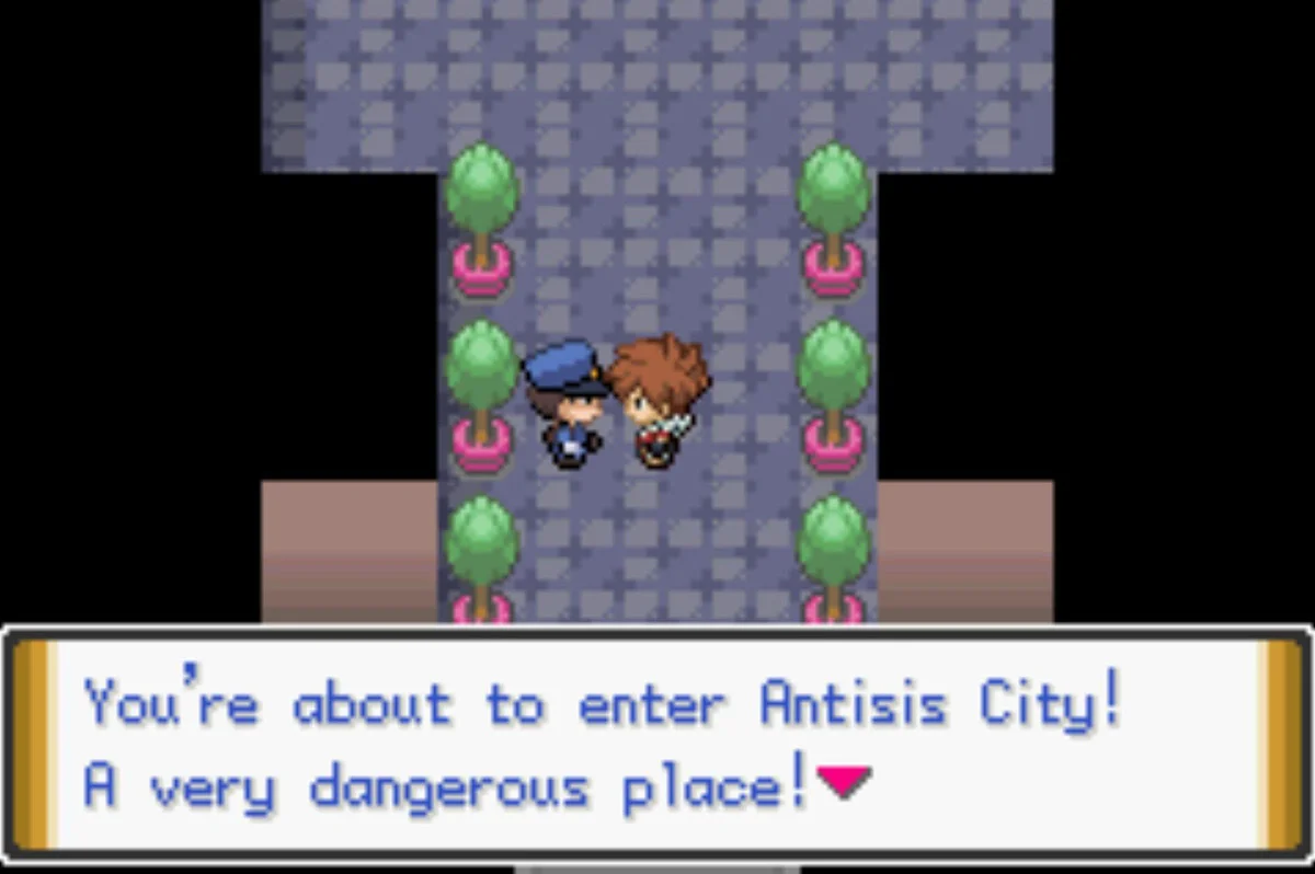 The guard warns you / Pokémon Unbound