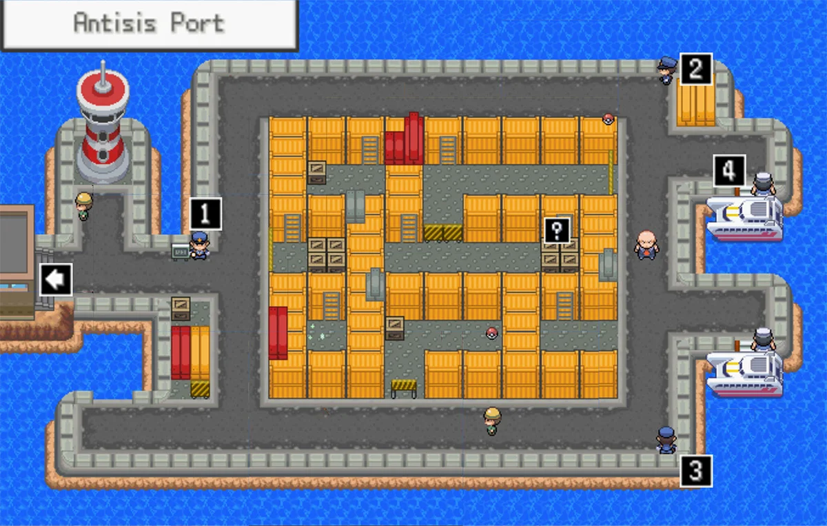 Antisis Port map / Pokémon Unbound
