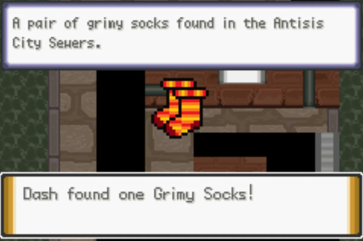 The Grimy Socks are hidden / Pokémon Unbound