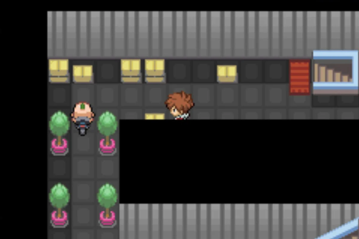 The biker will go up and down the hallway - do not get caught / Pokémon Unbound