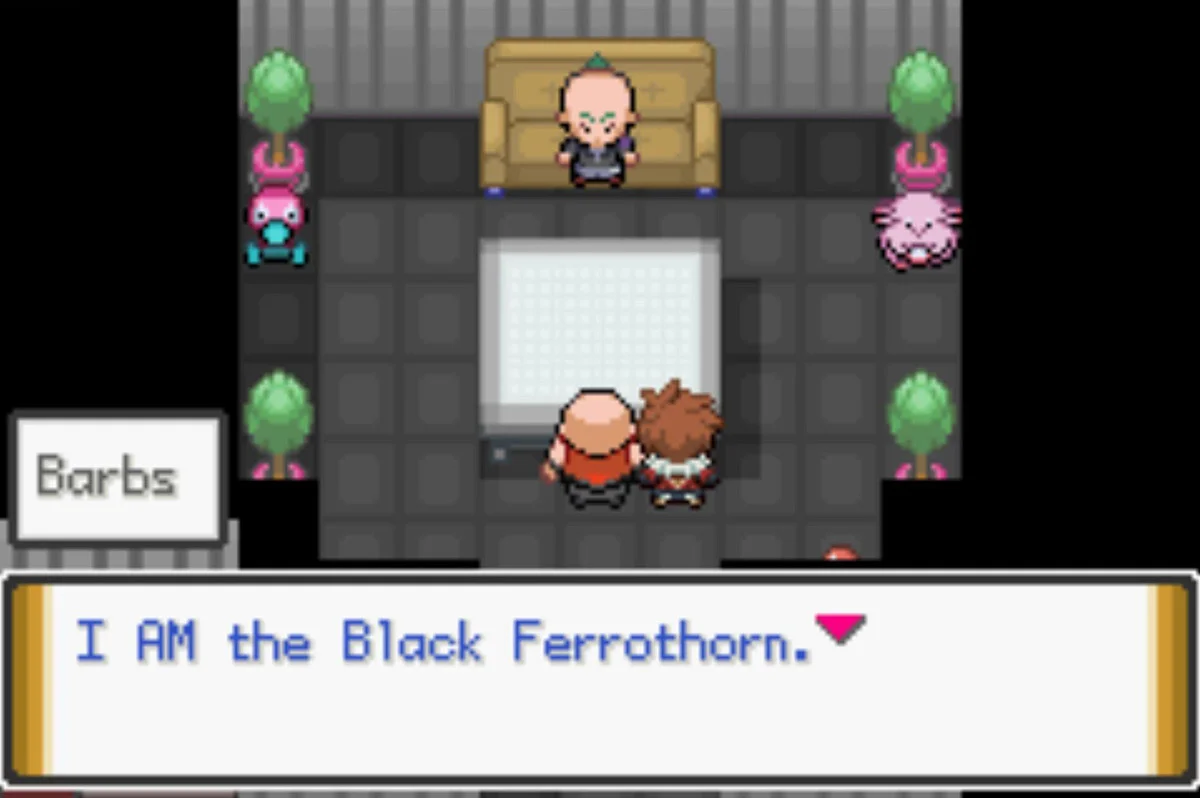 Barbs confronts you / Pokémon Unbound