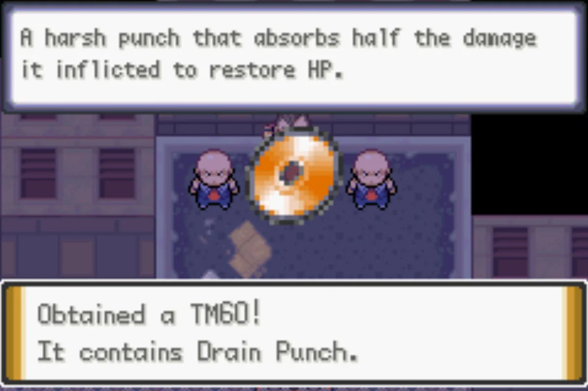 Drain Punch is your reward, as well as permission to use Rock Climb / Pokémon Unbound