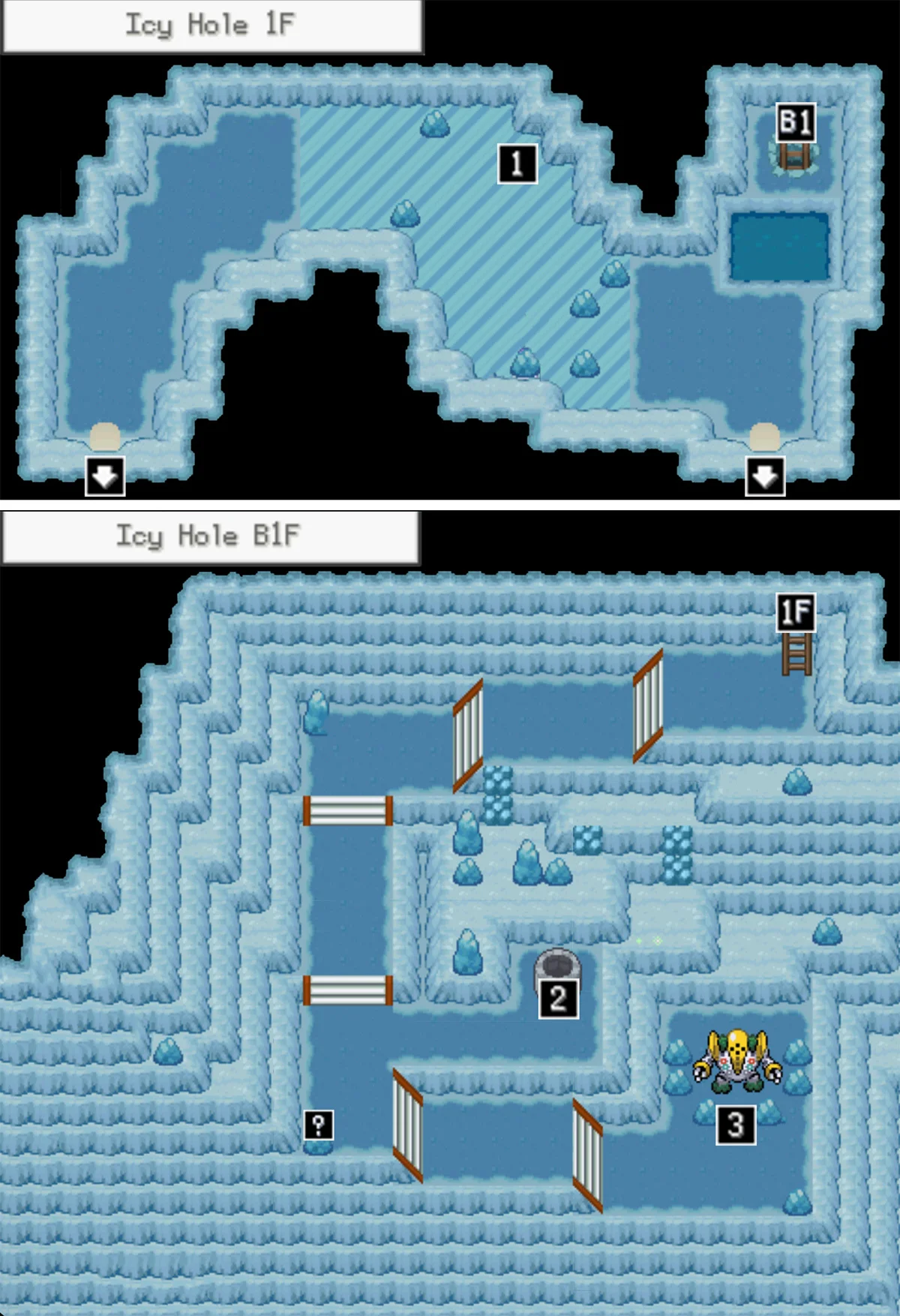 Icy Hole map / Pokémon Unbound