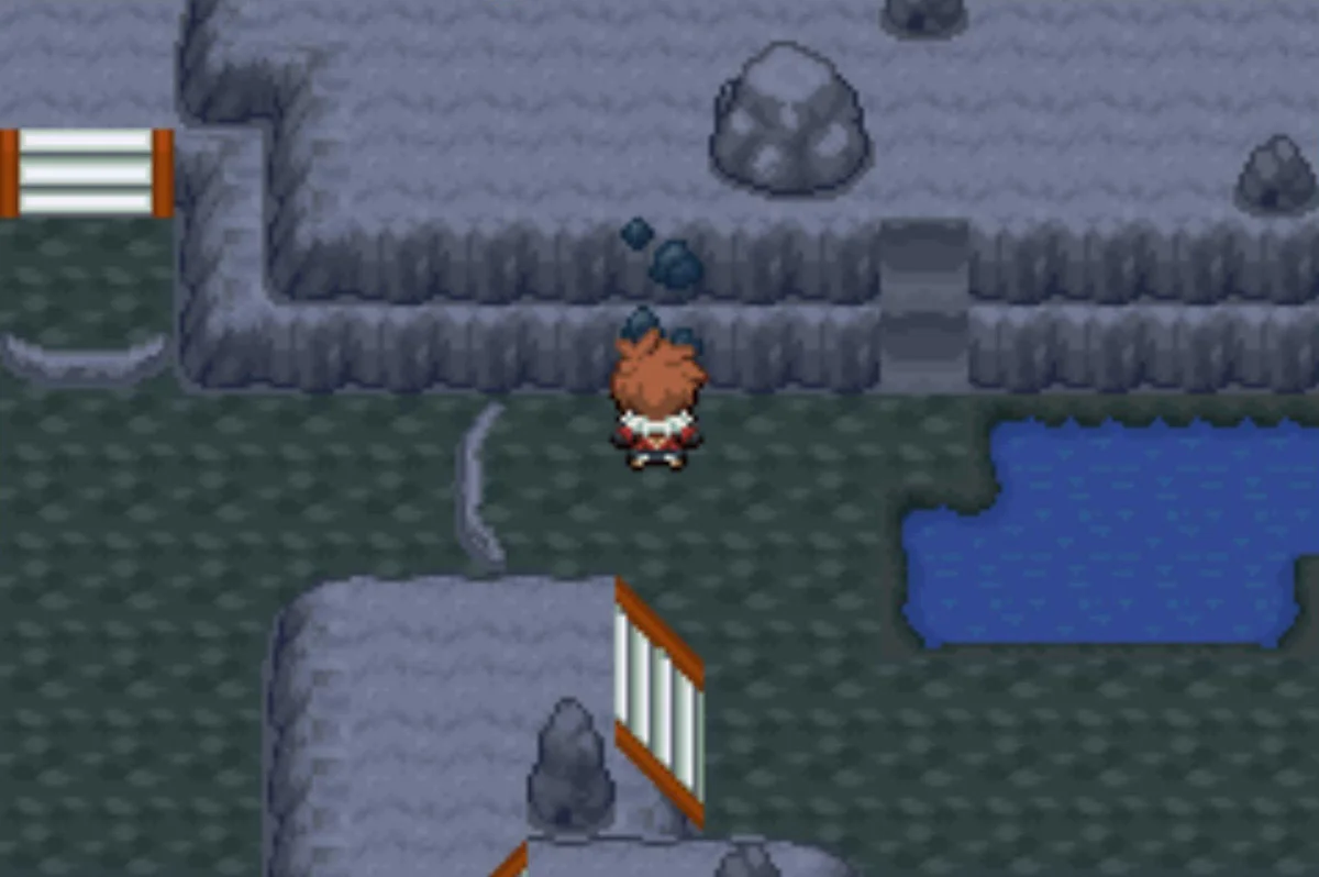 The wall leading to the Northwest Chamber section of 2F / Pokémon Unbound