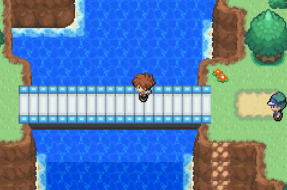 Jogger Landon and the bridge / Pokémon Unbound