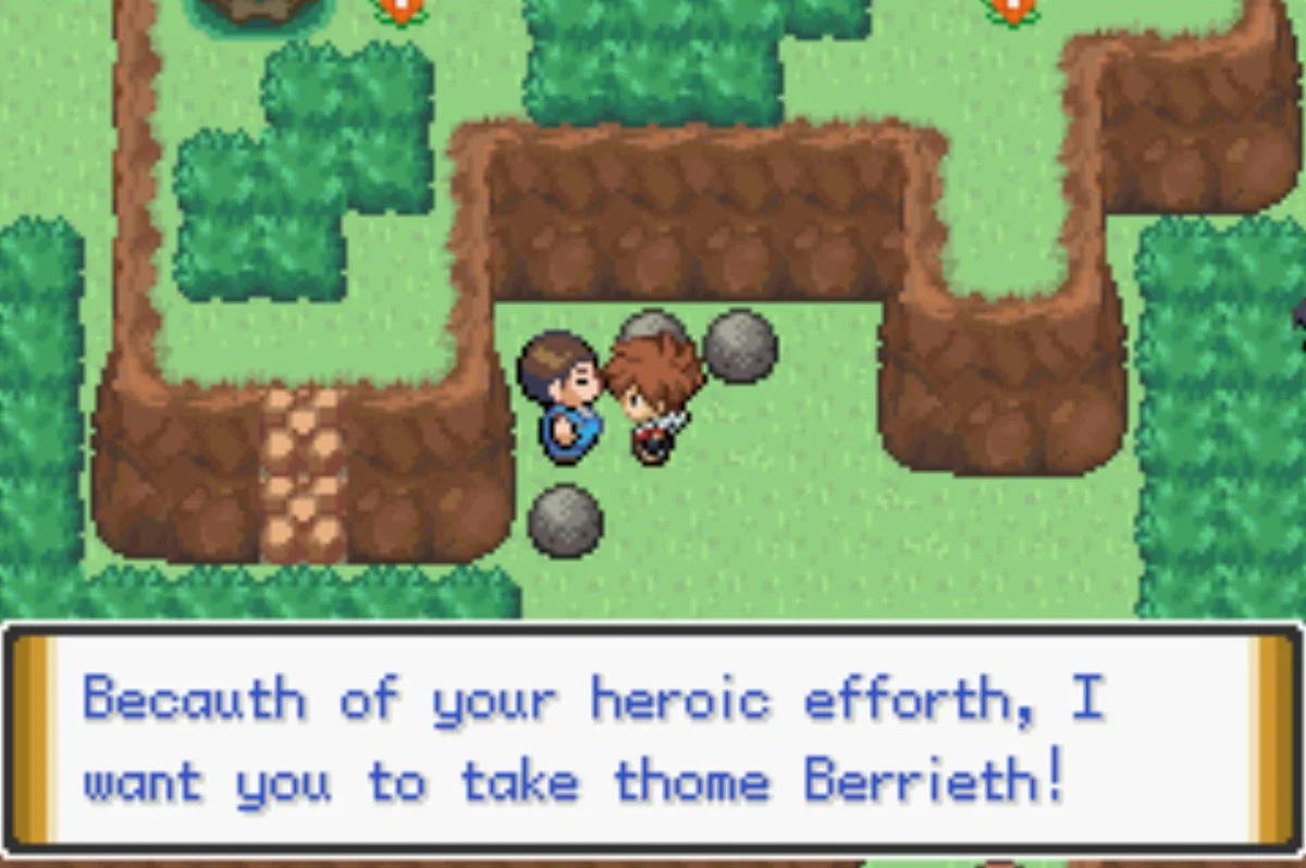 This man was trapped by boulders / Pokémon Unbound