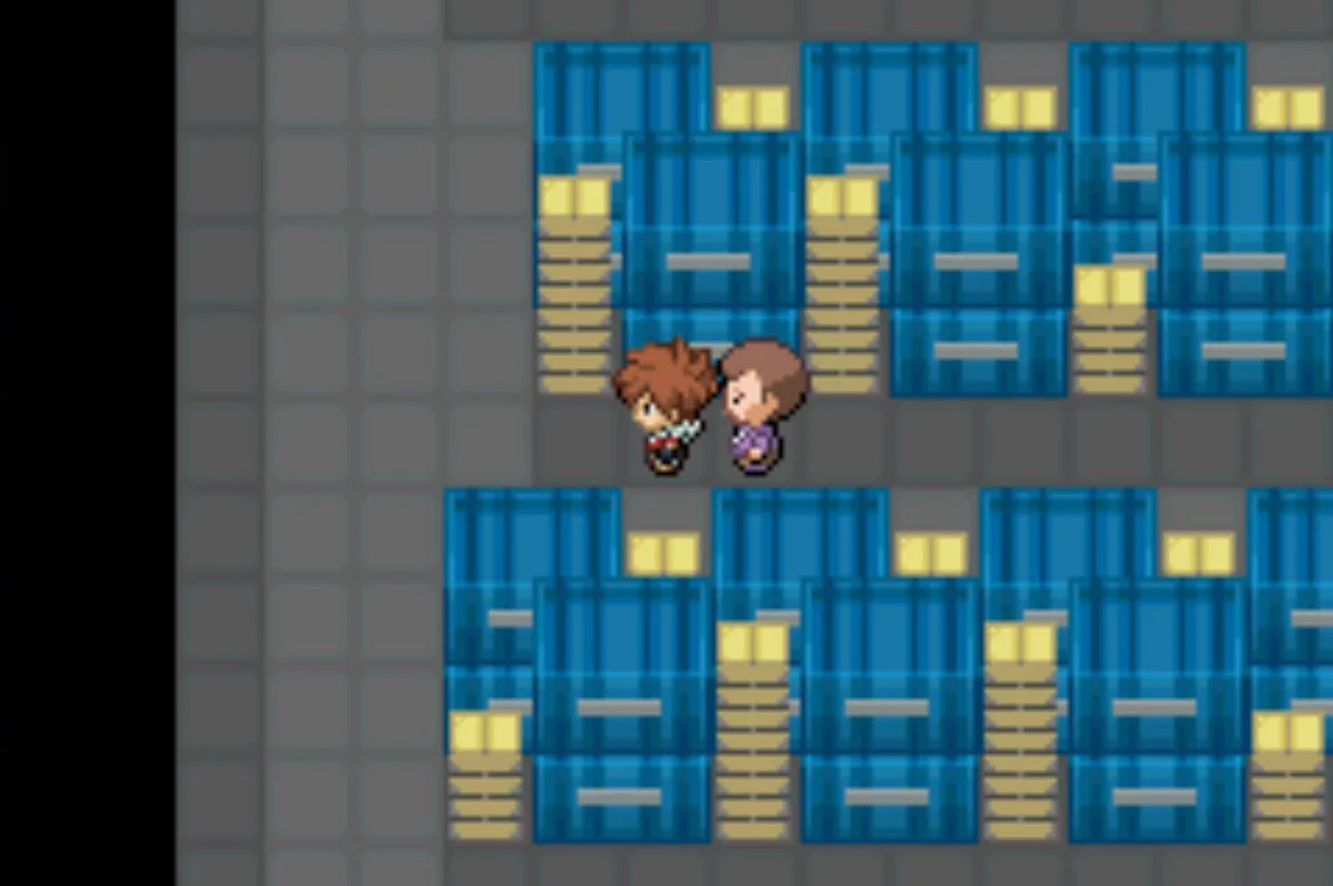 The three passages - the correct one to take to go forward is the middle one / Pokémon Unbound