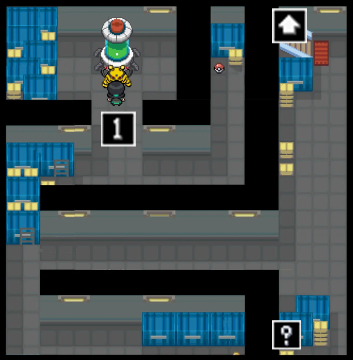 Seaport East Warehouse map / Pokémon Unbound