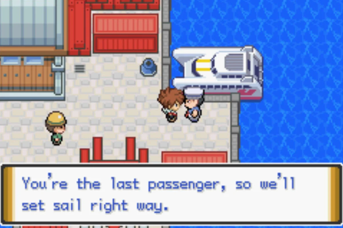 Taking the boat east / Pokémon Unbound