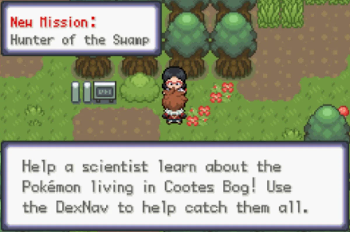 Use the DexNav to catch all Pokemon in Cootes Bog / Pokémon Unbound
