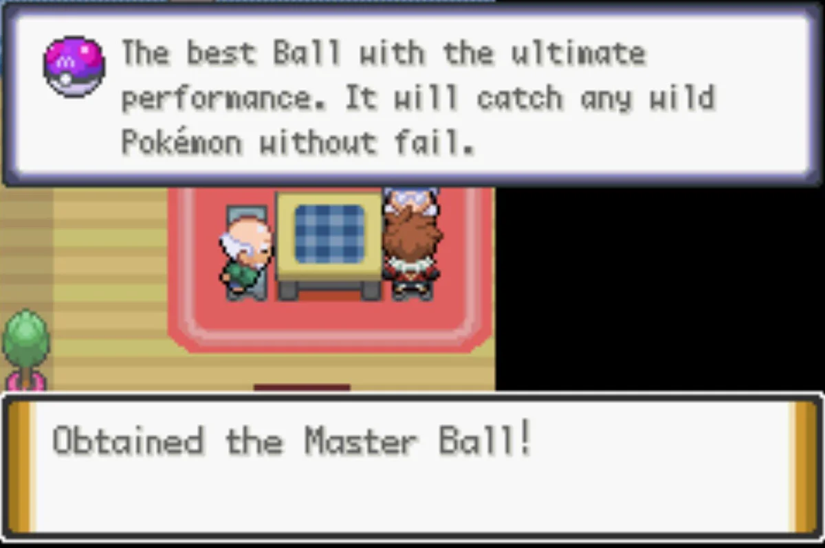 Your prize – the Master Ball / Pokémon Unbound
