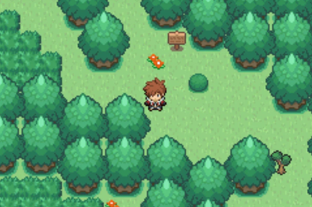 West and north paths through more trees / Pokémon Unbound