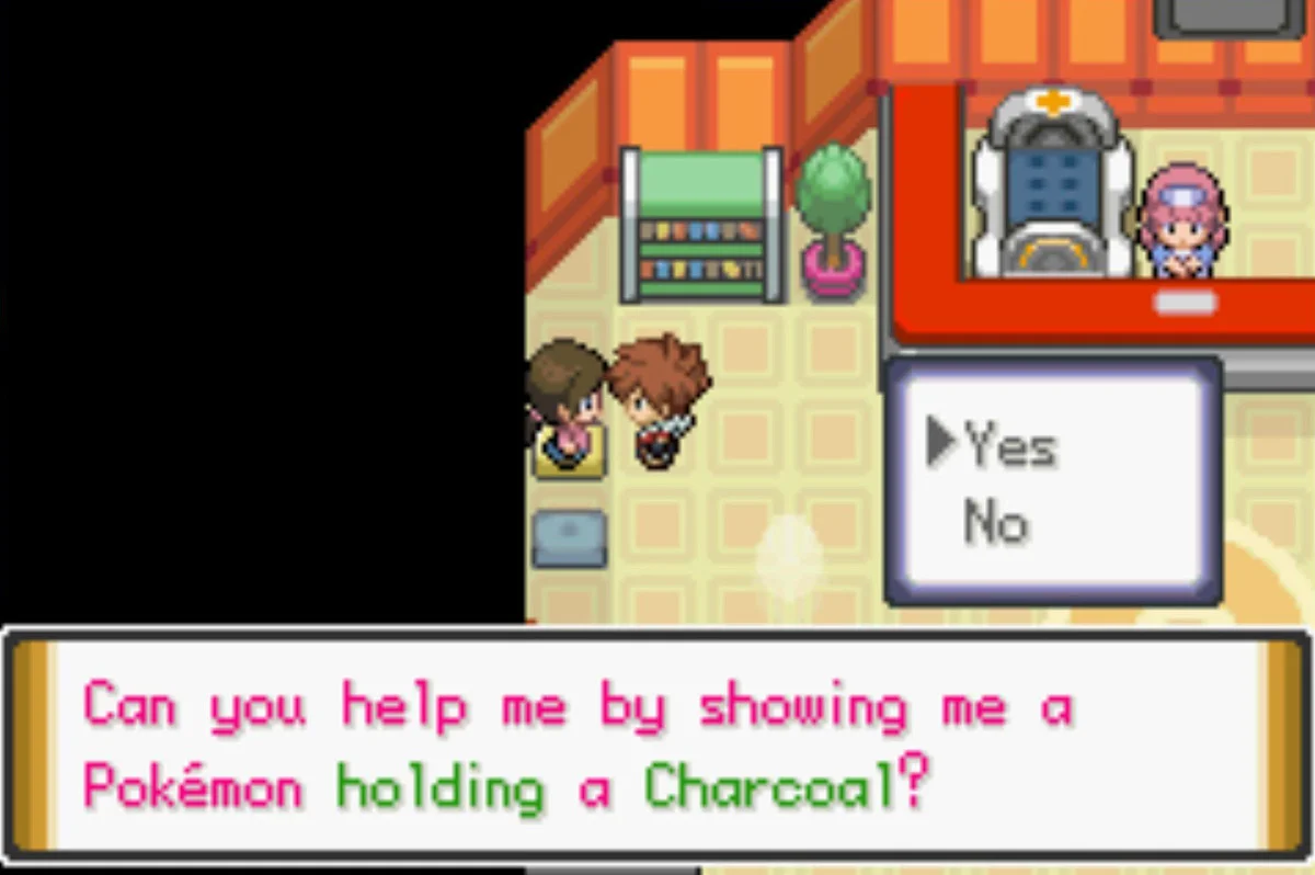 The woman in the Pokemon Center wants to see something / Pokémon Unbound