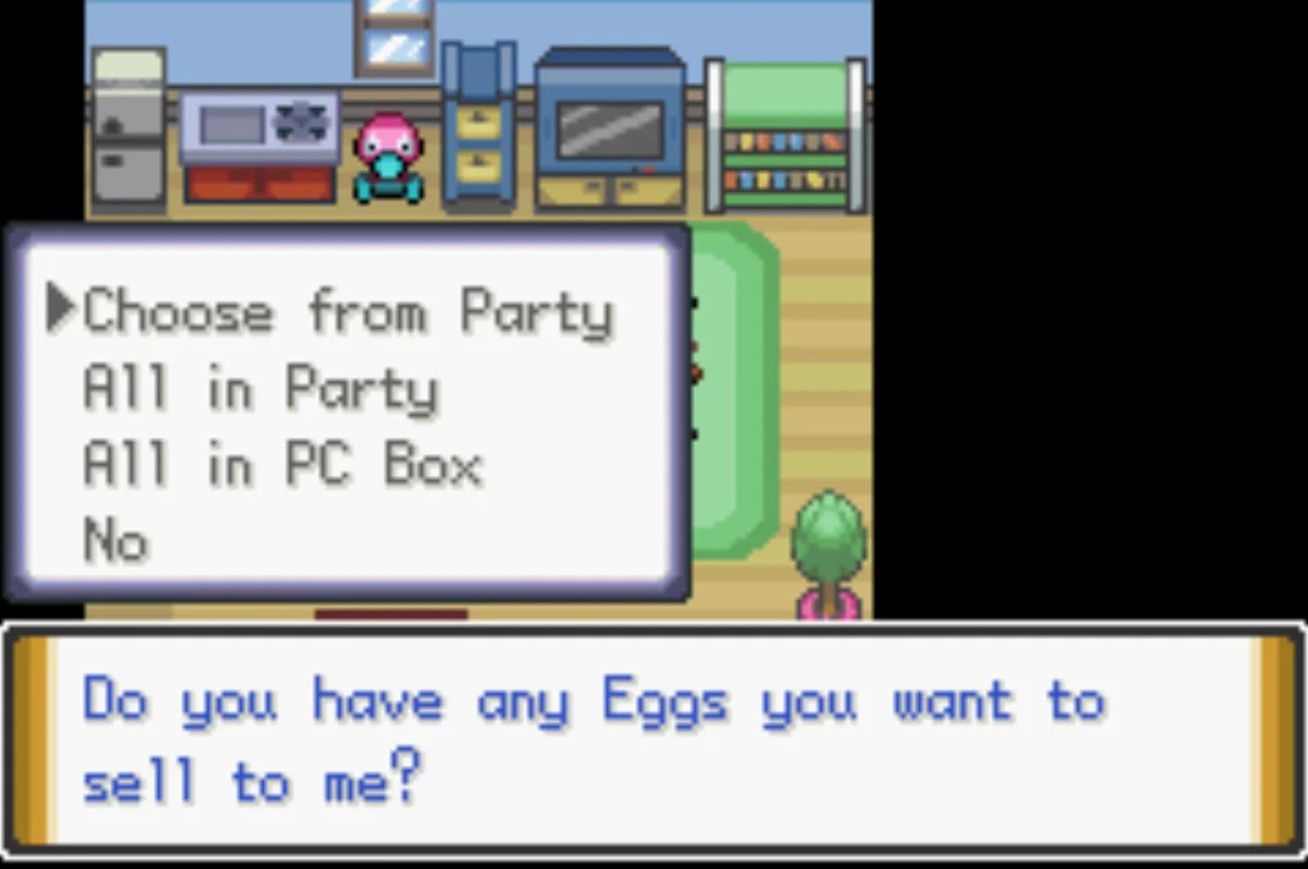 Unwanted eggs are sold here / Pokémon Unbound