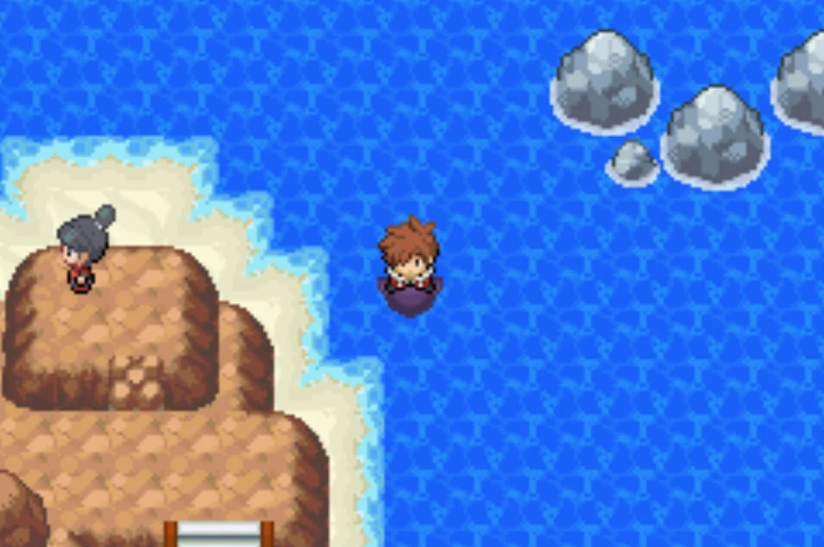 Another rock, this time with the Route Master on it / Pokémon Unbound