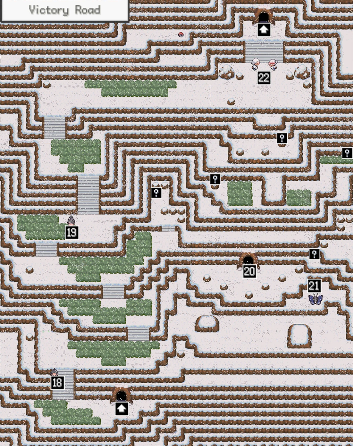 Victory Road Upper Ascent map / Pokémon Unbound