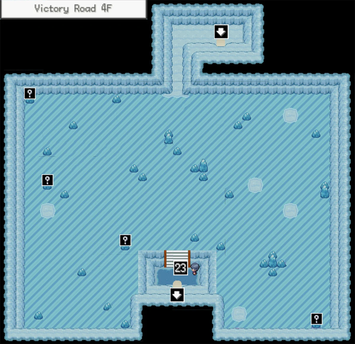 Victory Road 4F map / Pokémon Unbound