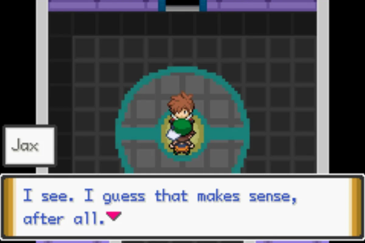 Jax proclaims you the new Champion / Pokémon Unbound