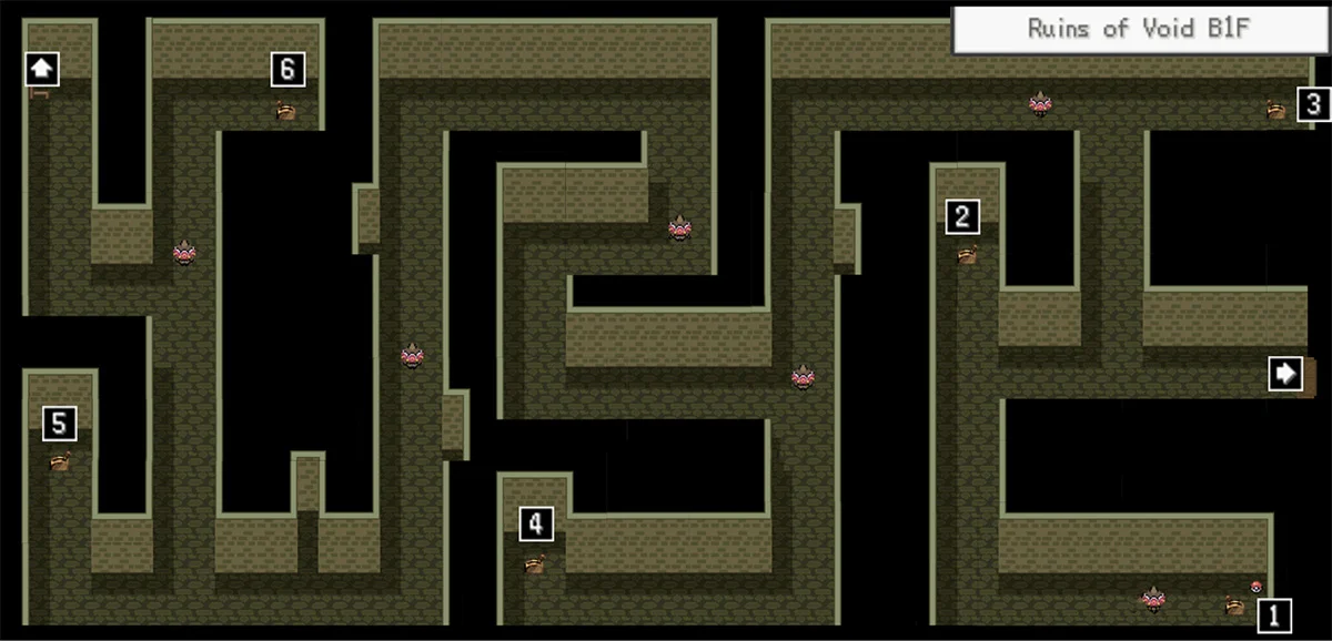 Claydol Maze map / Pokémon Unbound