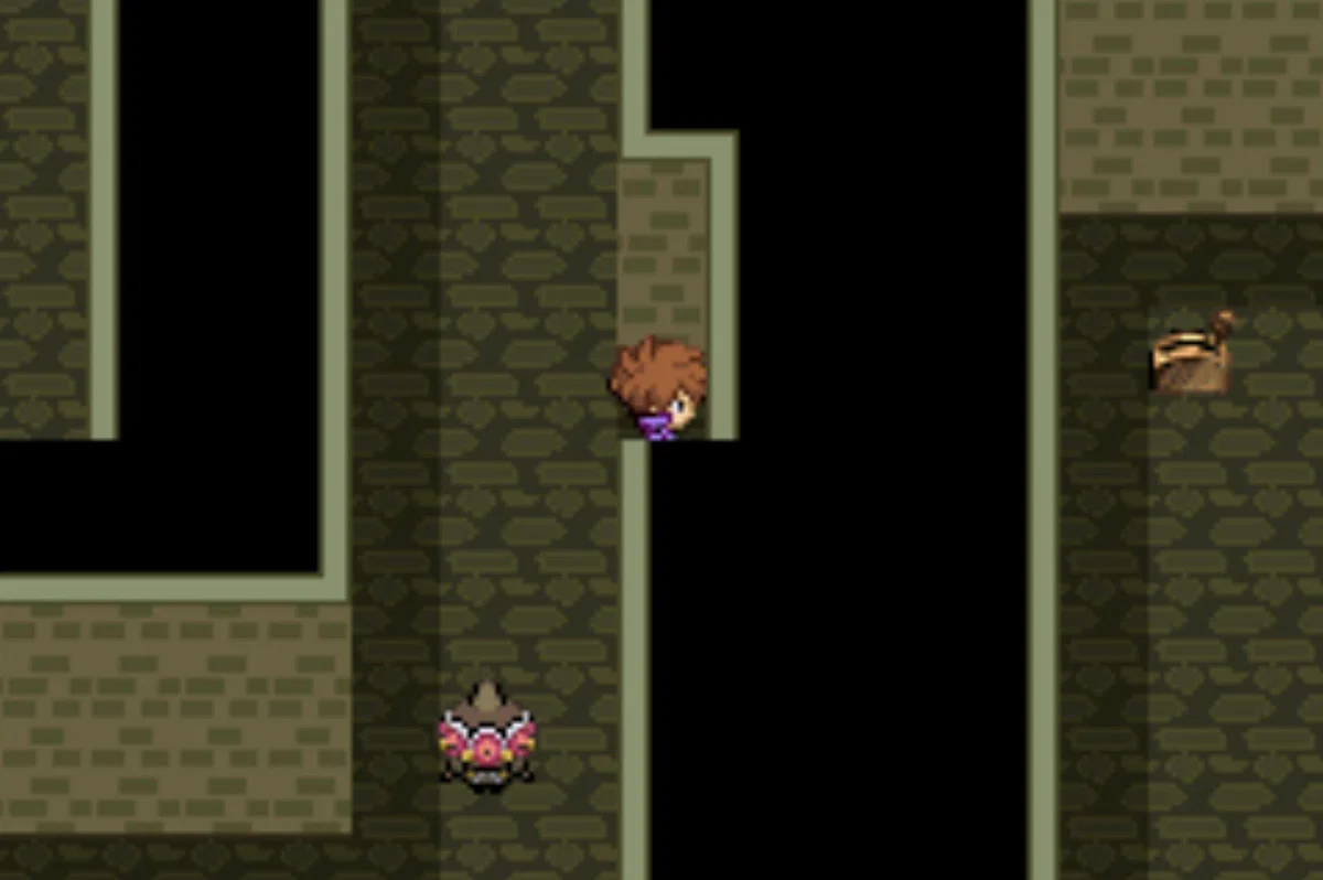 The second gap in the hallway and the fifth Claydol / Pokémon Unbound