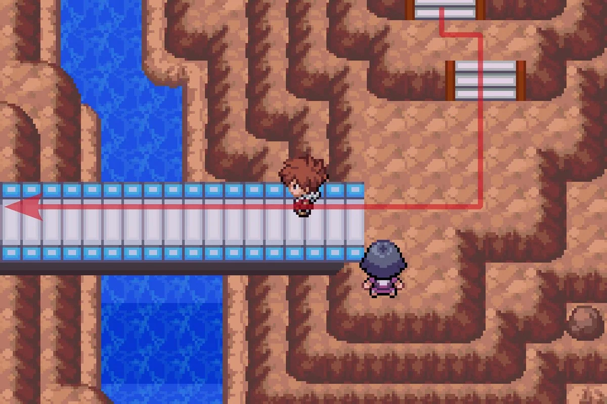 Crossing the bridge to go West. / Pokémon Unbound