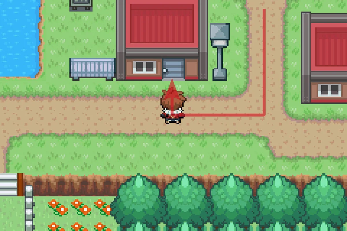 Entering the West-most house of the town. / Pokémon Unbound