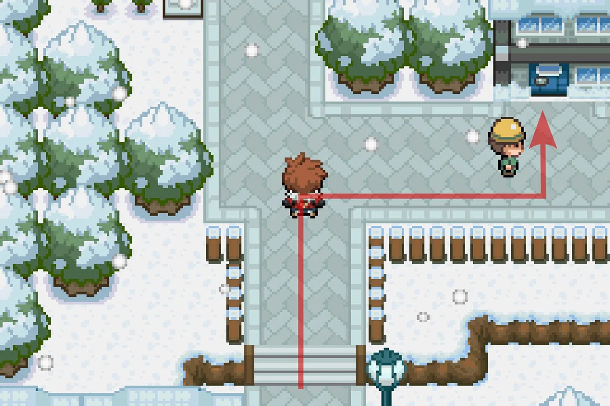 Entering the house to the right of the Expressway entrance. / Pokémon Unbound