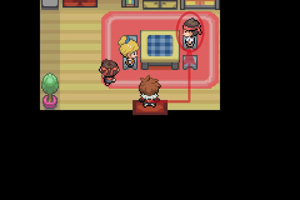 Speaking with the NPC who gives Strength. / Pokémon Unbound