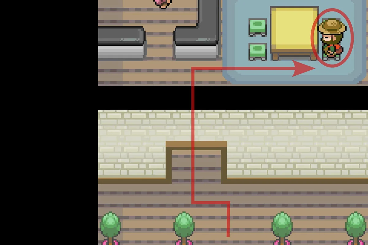 The NPC who gives you Rock Smash. / Pokémon Unbound