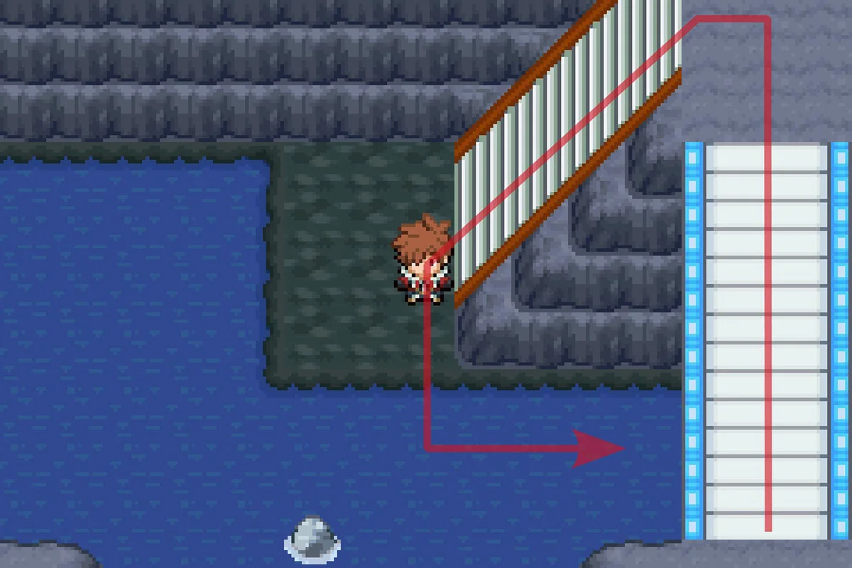 Surfing under the blue bridge. / Pokémon Unbound