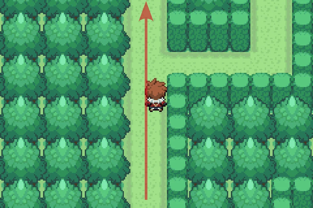 Continuing North instead of turning East. / Pokémon Unbound